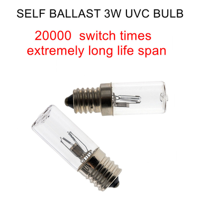 luz UV clara UVC da desinfecção E14 das bactérias do armário do ozônio 4W