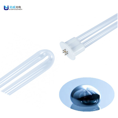 Tratamento de esgoto doméstico UVC luz em forma de U 100w lâmpada UV