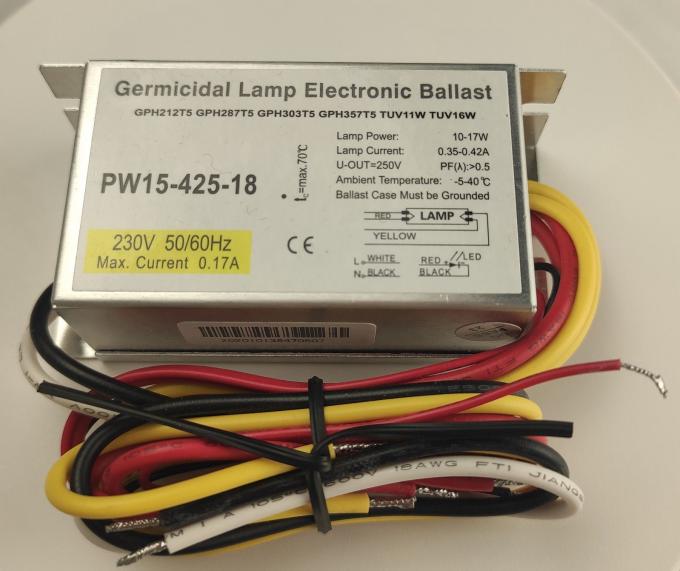 Reator eletrônico para reatores eletrônicos germicidas da lâmpada 15w da descarga clara UVC da alta intensidade da luz da desinfecção dos germes do vírus
